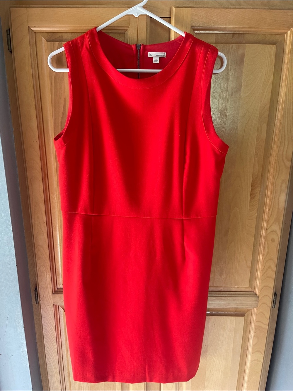 Gap Bold Red Sleeveless Sheath Dress